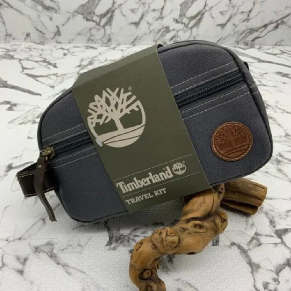 Men's Timberland Grey Core Canvas Travel Kit NWT